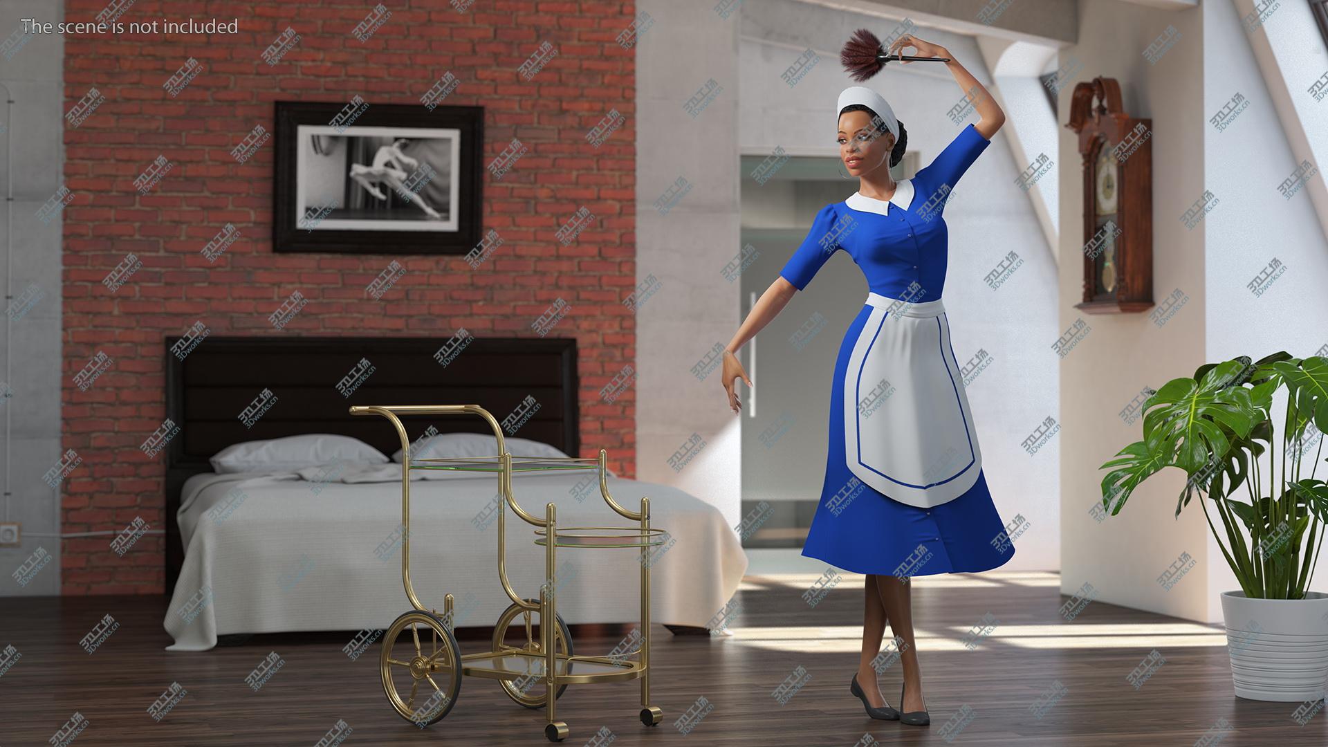 images/goods_img/202104021/3D Light Skin Black Maid Standing Pose model/4.jpg